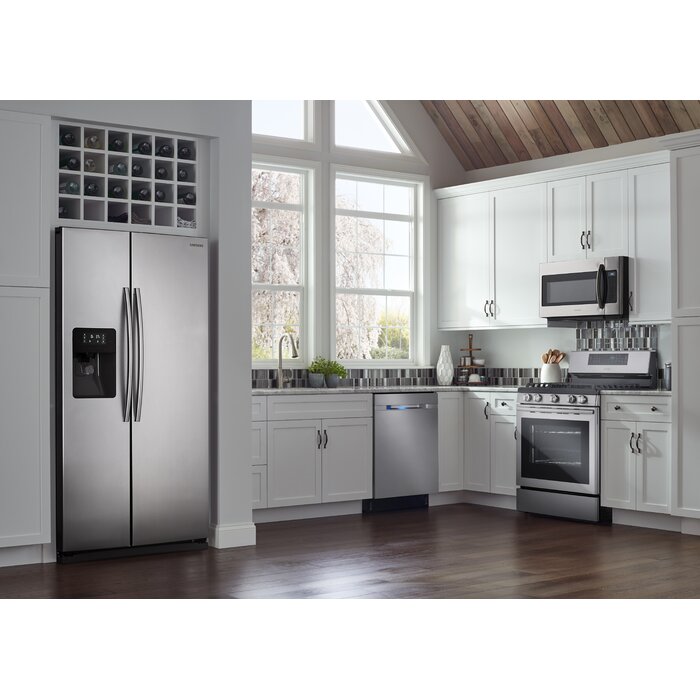 36" Side-by-Side 24.5 cu. ft. Refrigerator with LED Lighting