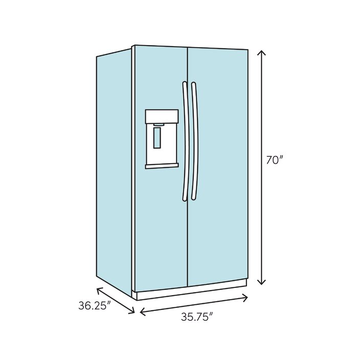 36" Side-by-Side 24.5 cu. ft. Refrigerator with LED Lighting