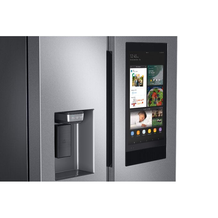 Stainless Steel 36" Side by Side Energy Star 26.7 cu. ft. Smart Refrigerator with Family Hub