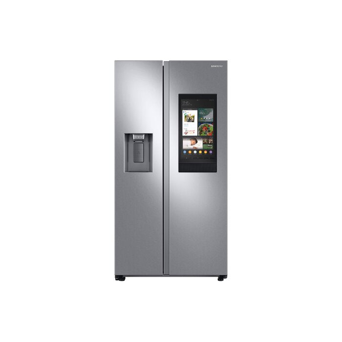 Stainless Steel 36" Side by Side Energy Star 26.7 cu. ft. Smart Refrigerator with Family Hub