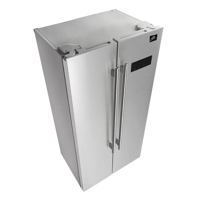 Salerno Stainless Steel 33" Counter Depth Side by Side 15.6 cu. ft. Refrigerator