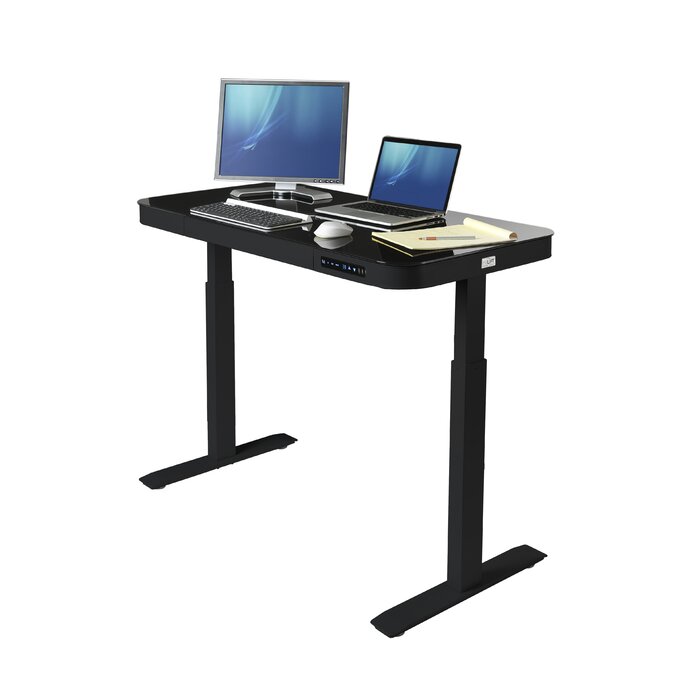 Black Seville Classics Height Adjustable Standing Desk